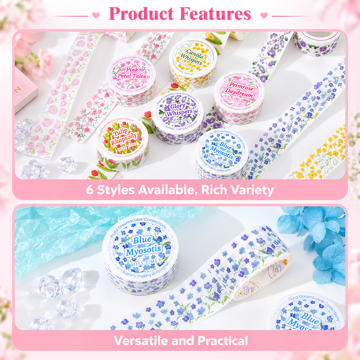 Floral Scenery Botanical Washi Tape (20mm x 2m)