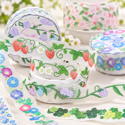 Flower Vine Story Glitter PET Tape (15mm x 2m)