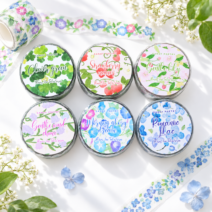 Flower Vine Story Glitter PET Tape (15mm x 2m)