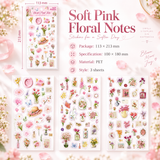 Wandering Blossom PET Floral Sticker Pack (3 Sheets)
