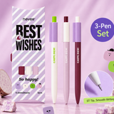 Taro Pie Color-Block Gel Pen Set (3 Pcs)