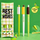 Banana Pie Color-Block Gel Pen Set (3 Pcs)