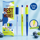 Blueberry Pie Color-Block Gel Pen Set (3 Pcs)