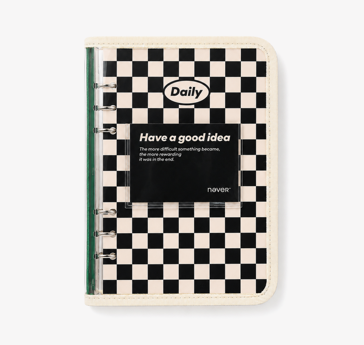 A5 Clear PVC Ring Binder Notebook ｜Undated Daily Planner by never - color option view for journaling notebook | Lumiyear