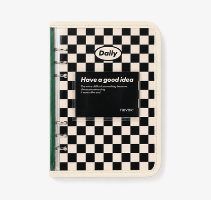A5 Clear PVC Ring Binder Notebook ｜Undated Daily Planner by never - color option view for journaling notebook | Lumiyear
