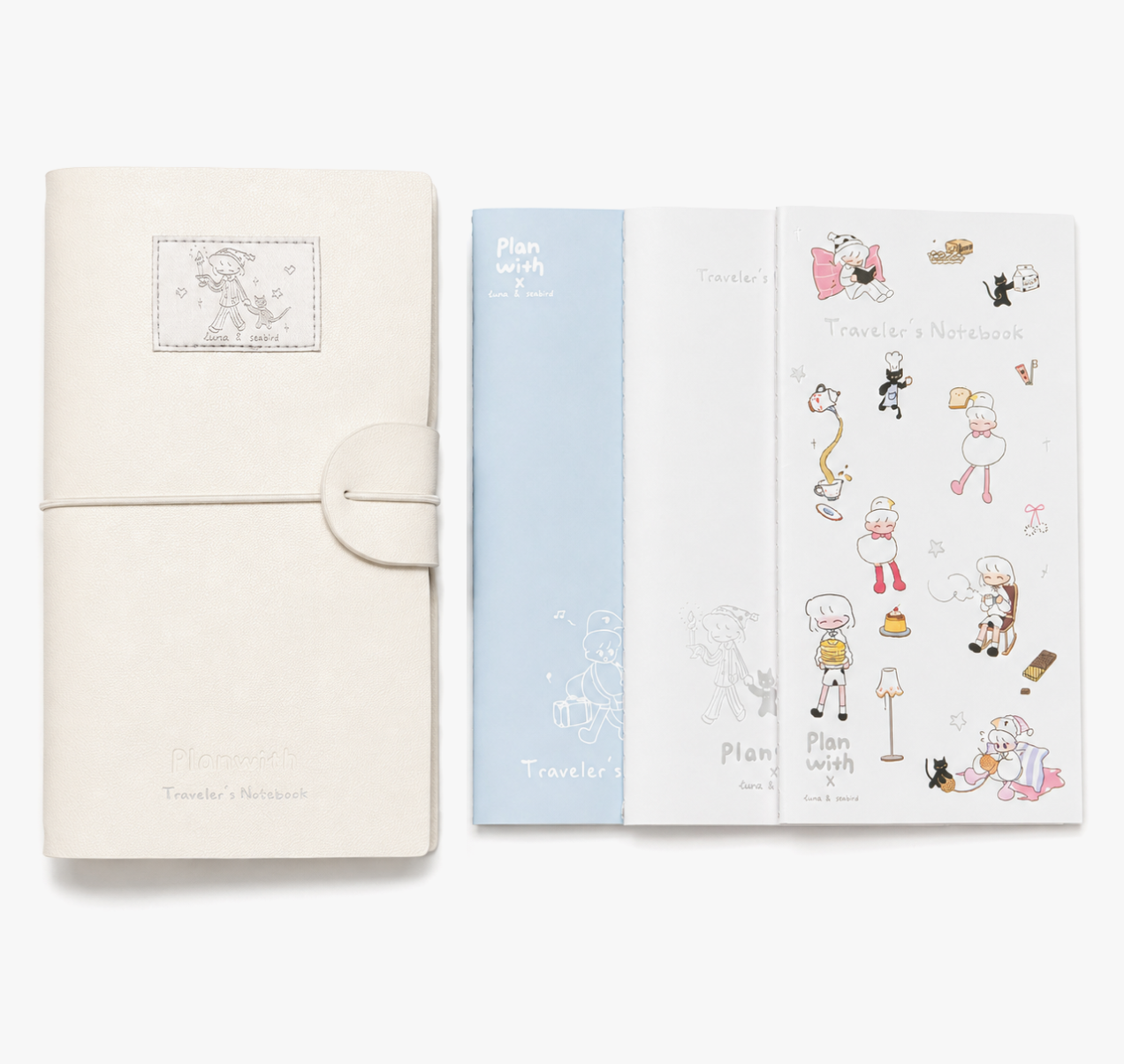 Planwith TN Traveler's Notebook Set (3 Inserts / 184 Pages)