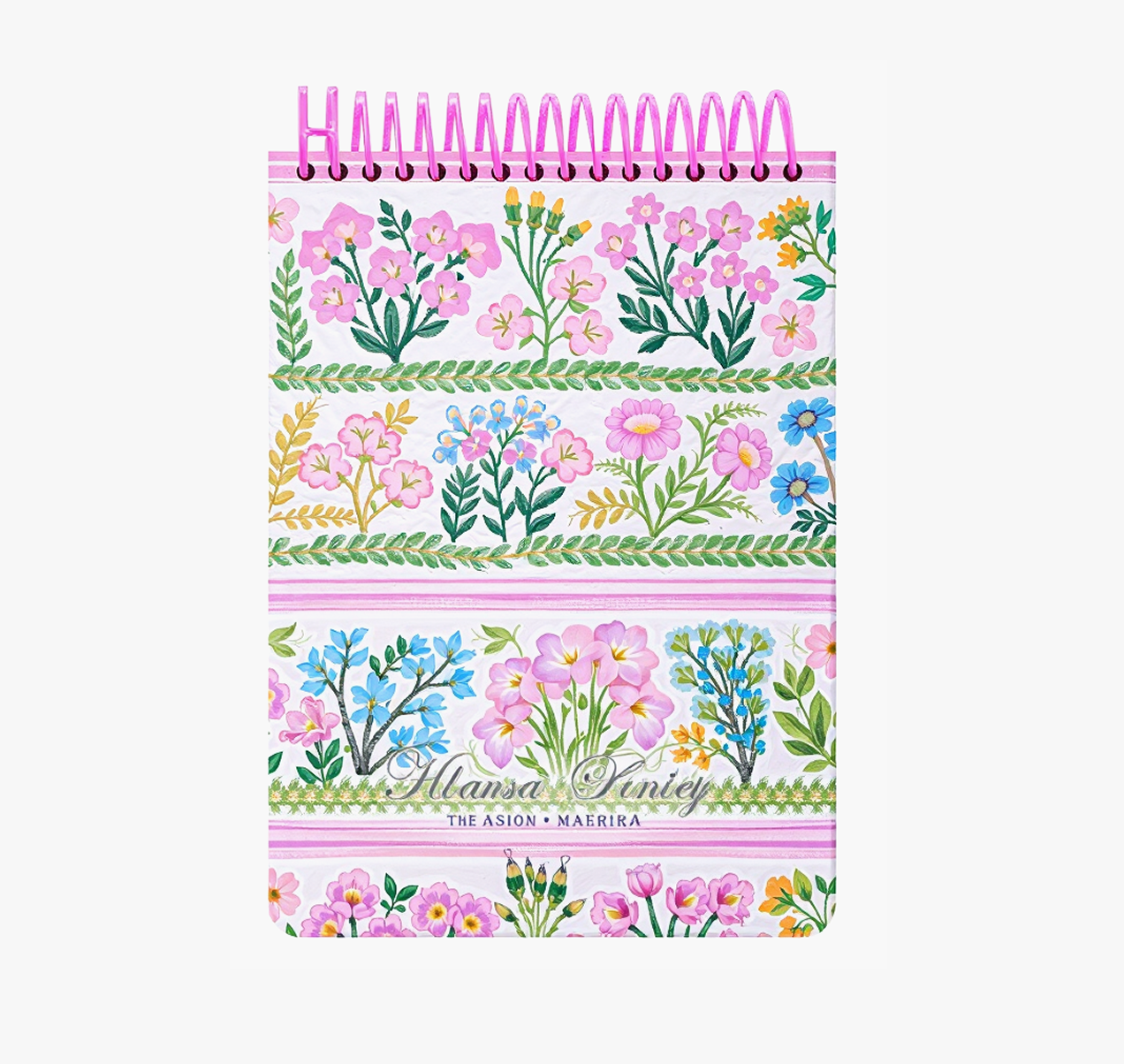 "Pastoral Florals" A5 Top-Flip Spiral Notebook by inrik - color option view for journaling notebook | Lumiyear