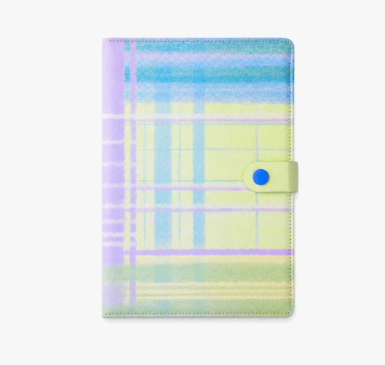 "Plaid Series" B5 Snap-Closure PU Leather Notebook by inrik - color option view for journaling notebook | Lumiyear