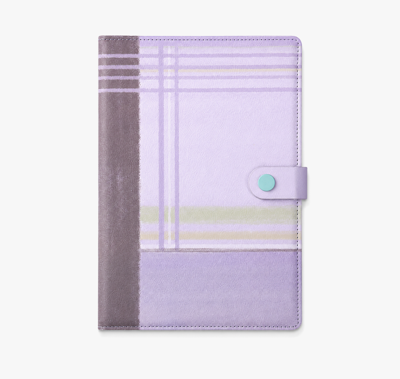 "Plaid Series" B5 Snap-Closure PU Leather Notebook by inrik - color option view for journaling notebook | Lumiyear