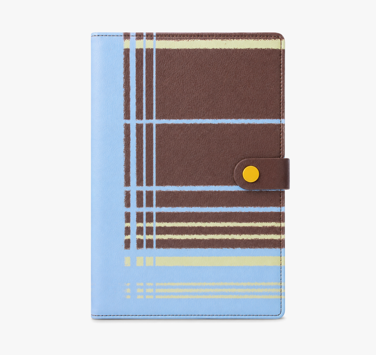 "Plaid Series" B5 Snap-Closure PU Leather Notebook by inrik - color option view for journaling notebook | Lumiyear