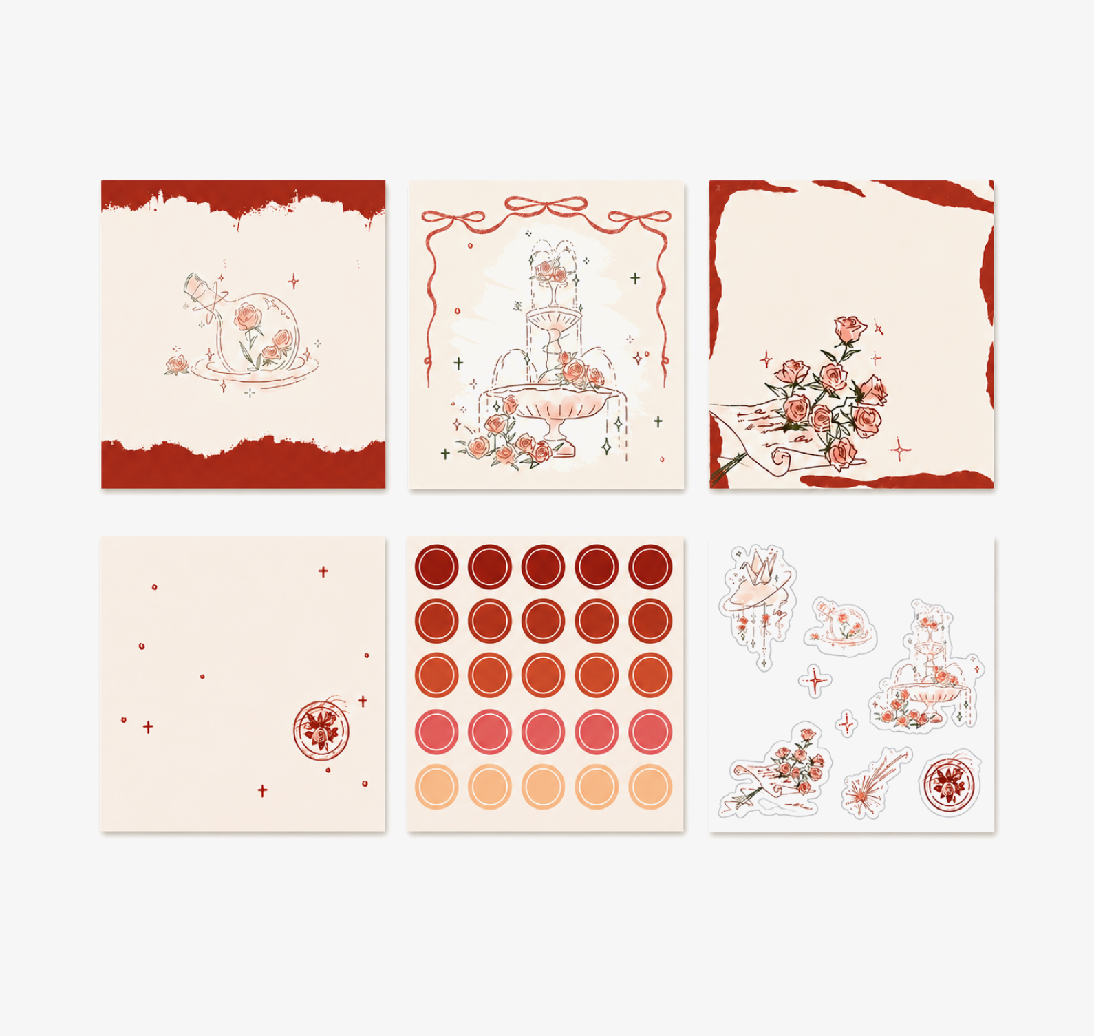 "Rose's Letter" Series Premium Memo Pad by mr.paper - color option view for aesthetic stationery | Lumiyear