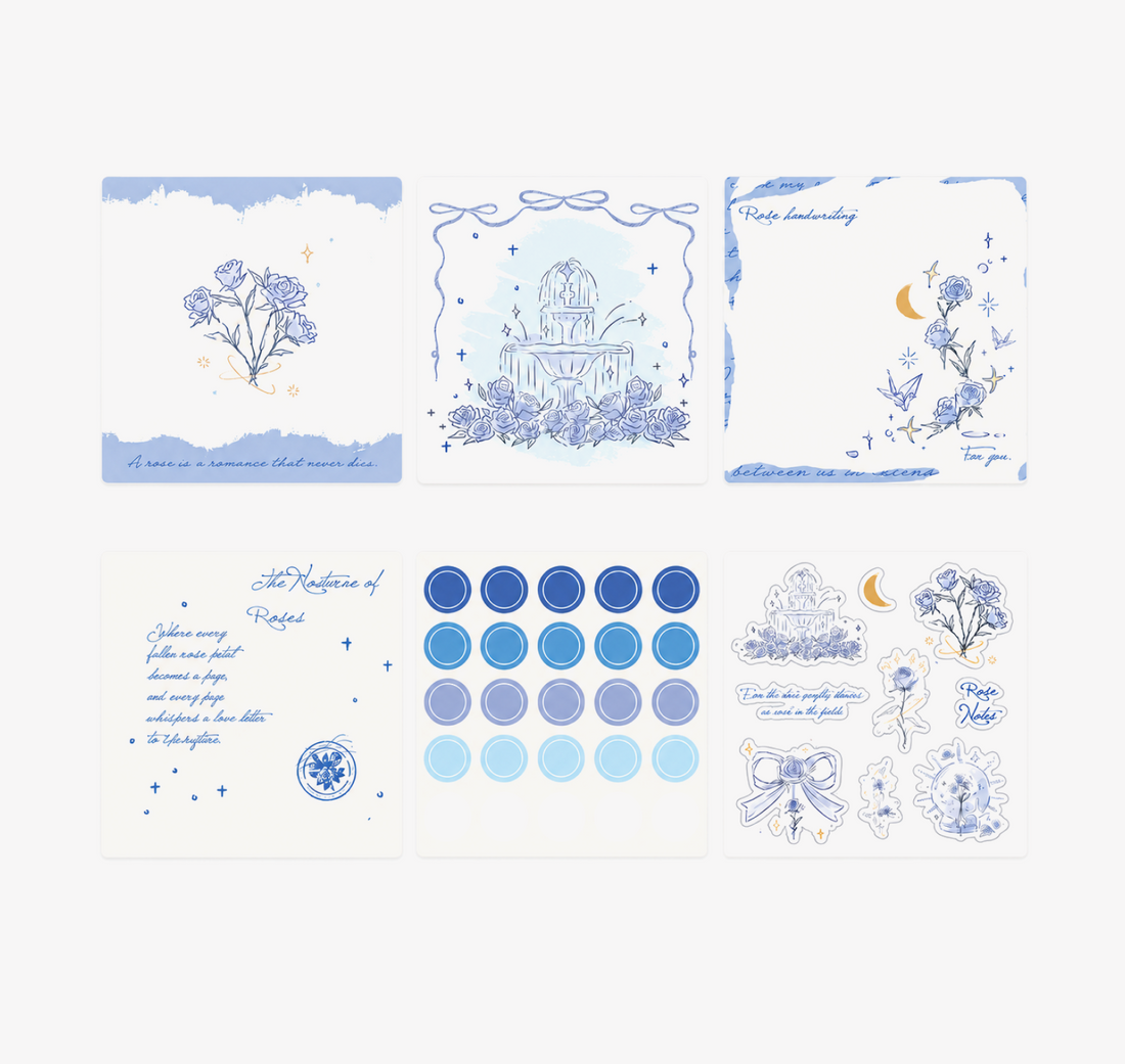 "Rose's Letter" Series Premium Memo Pad by mr.paper - color option view for aesthetic stationery | Lumiyear