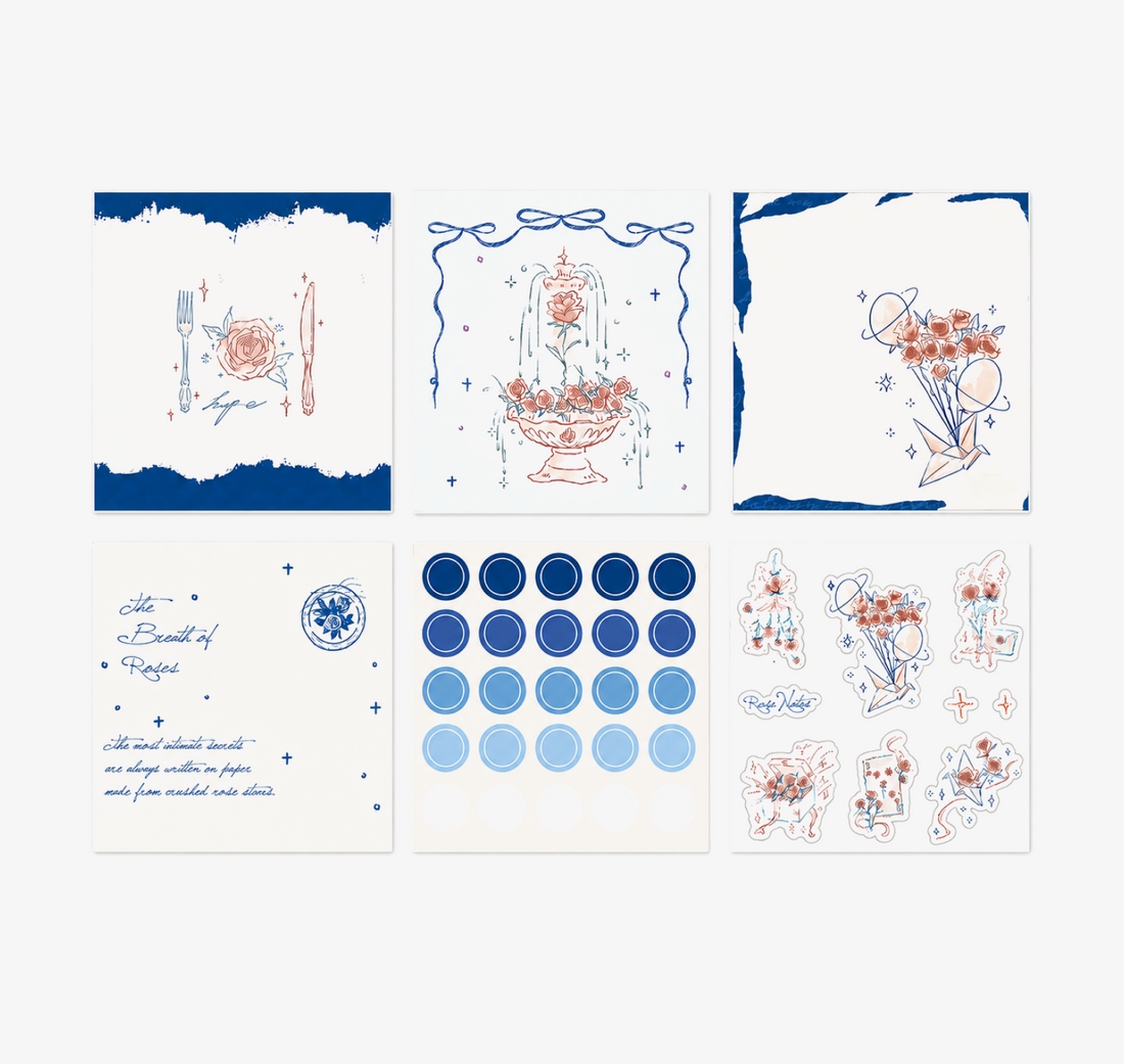 "Rose's Letter" Series Premium Memo Pad by mr.paper - color option view for aesthetic stationery | Lumiyear