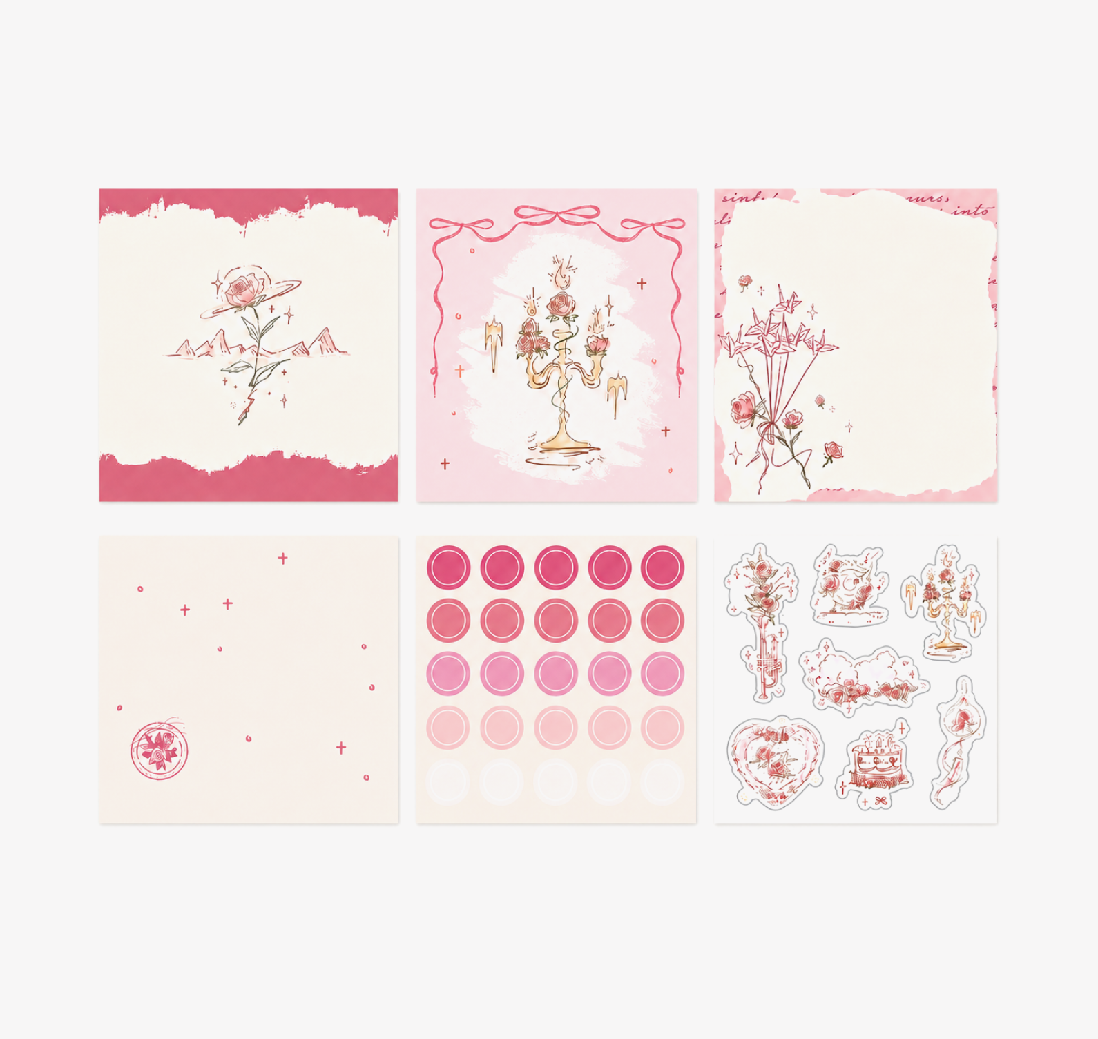 "Rose's Letter" Series Premium Memo Pad by mr.paper - color option view for aesthetic stationery | Lumiyear