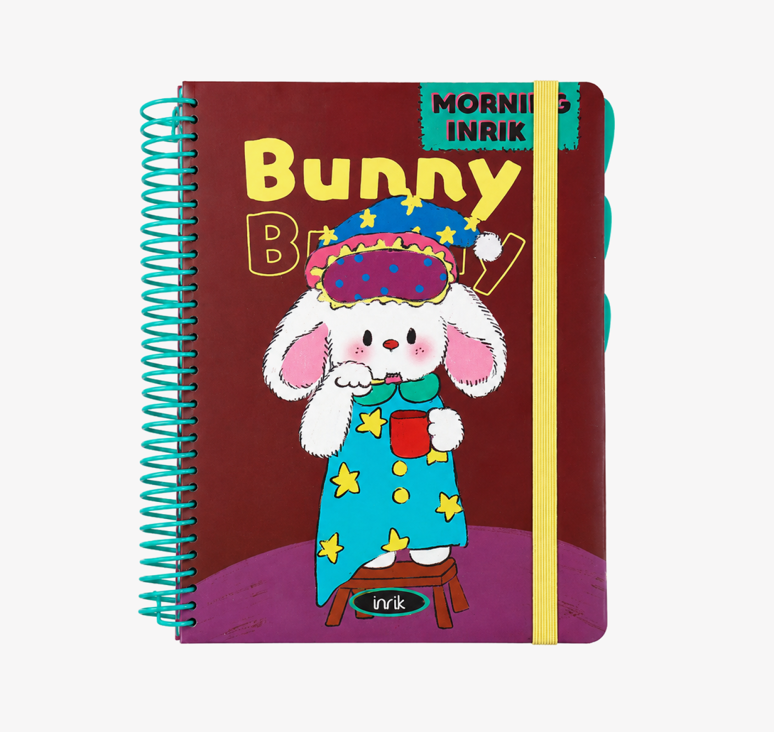 A4 Spiral Notebook with Elastic Band by inrik - color option view for journaling notebook | Lumiyear