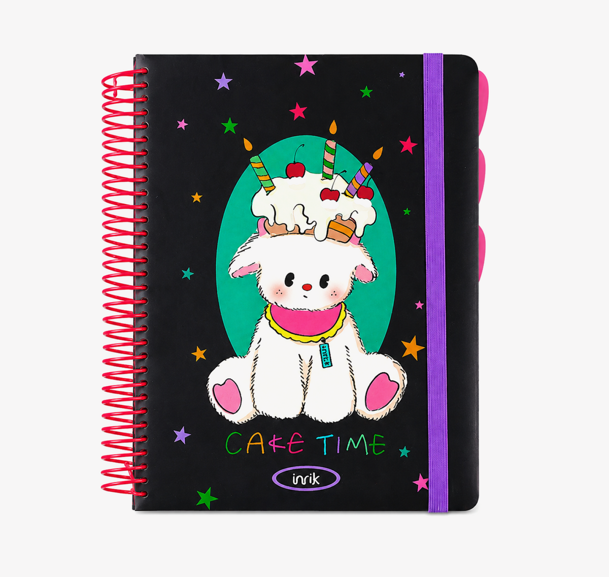 A4 Spiral Notebook with Elastic Band | Cute Retro American Cartoon Journal