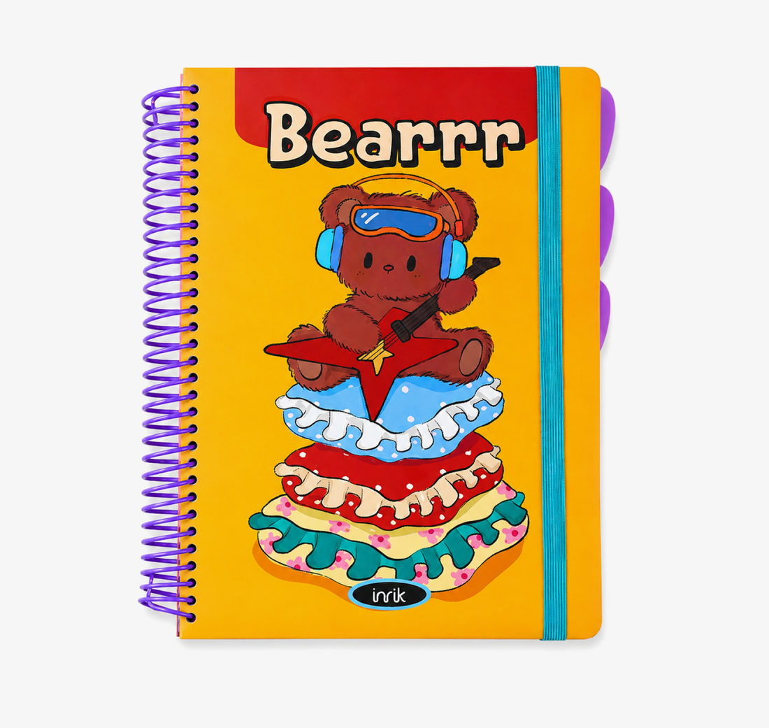 A4 Spiral Notebook with Elastic Band by inrik - color option view for journaling notebook | Lumiyear
