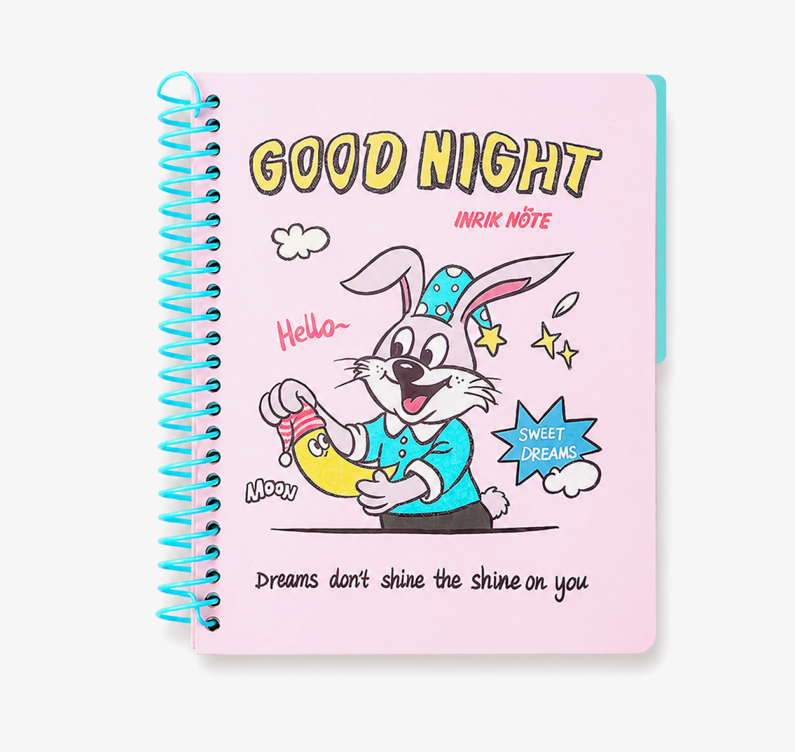 A5 Spiral Notebook with Perforated Pages by inrik - detail view for journaling notebook | Lumiyear