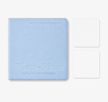 CUBE Series Softcover Square Notebook | Pocket Grid & Blank Journal