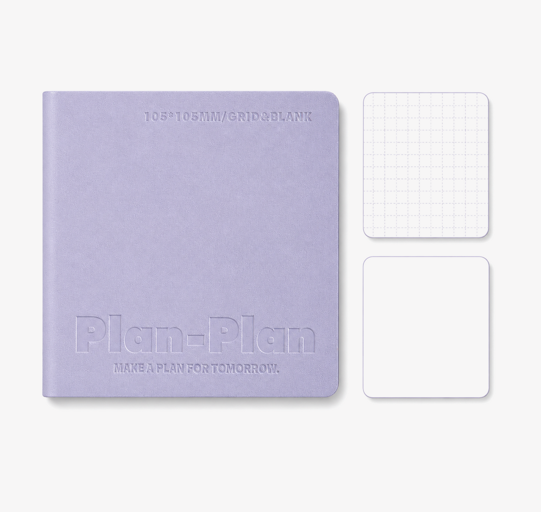 CUBE Series Softcover Square Notebook | Pocket Grid & Blank Journal