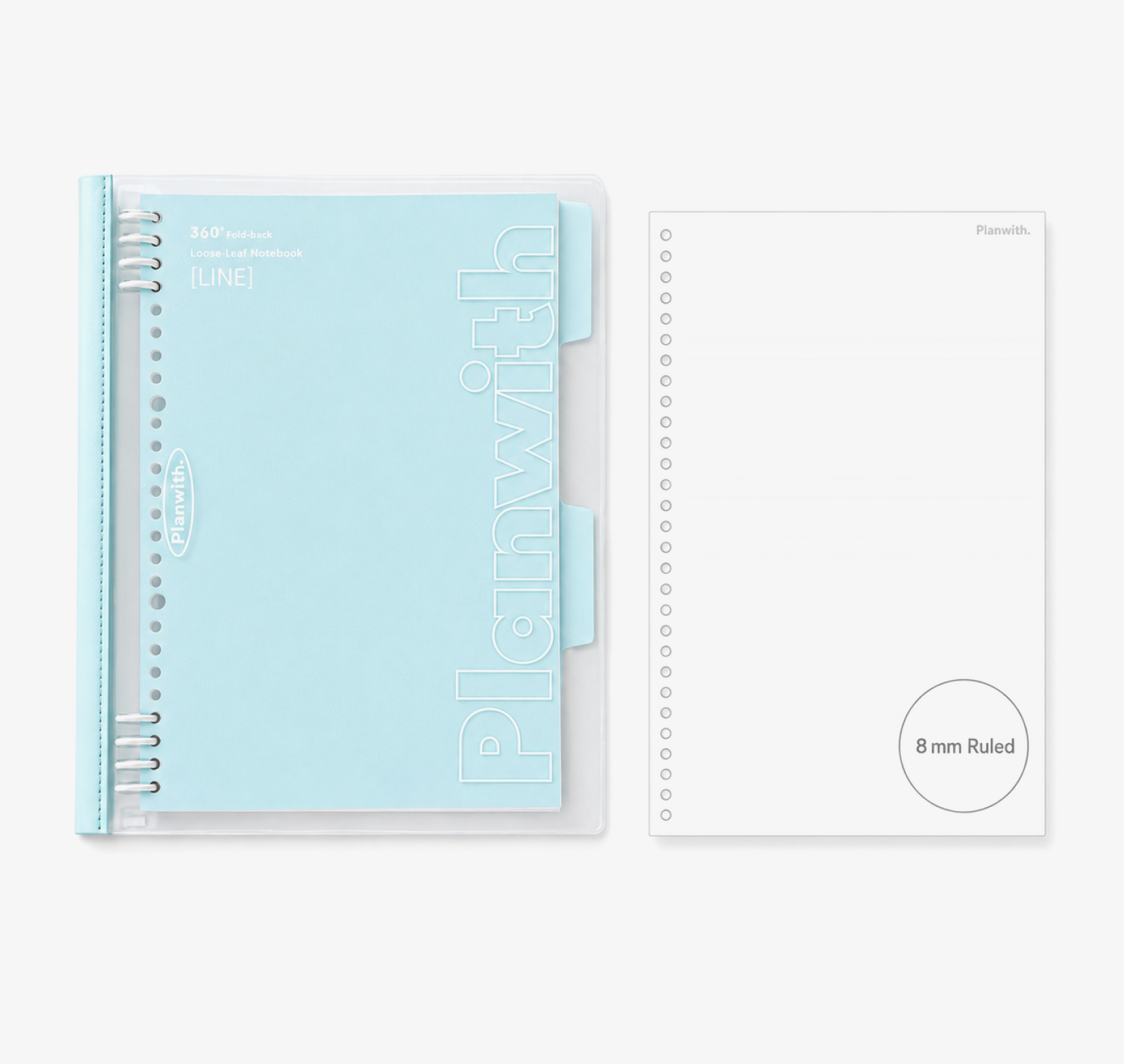 B5 Flexible Series 360° Fold Loose-Leaf Notebook by Planwith - color option view for journaling notebook | Lumiyear
