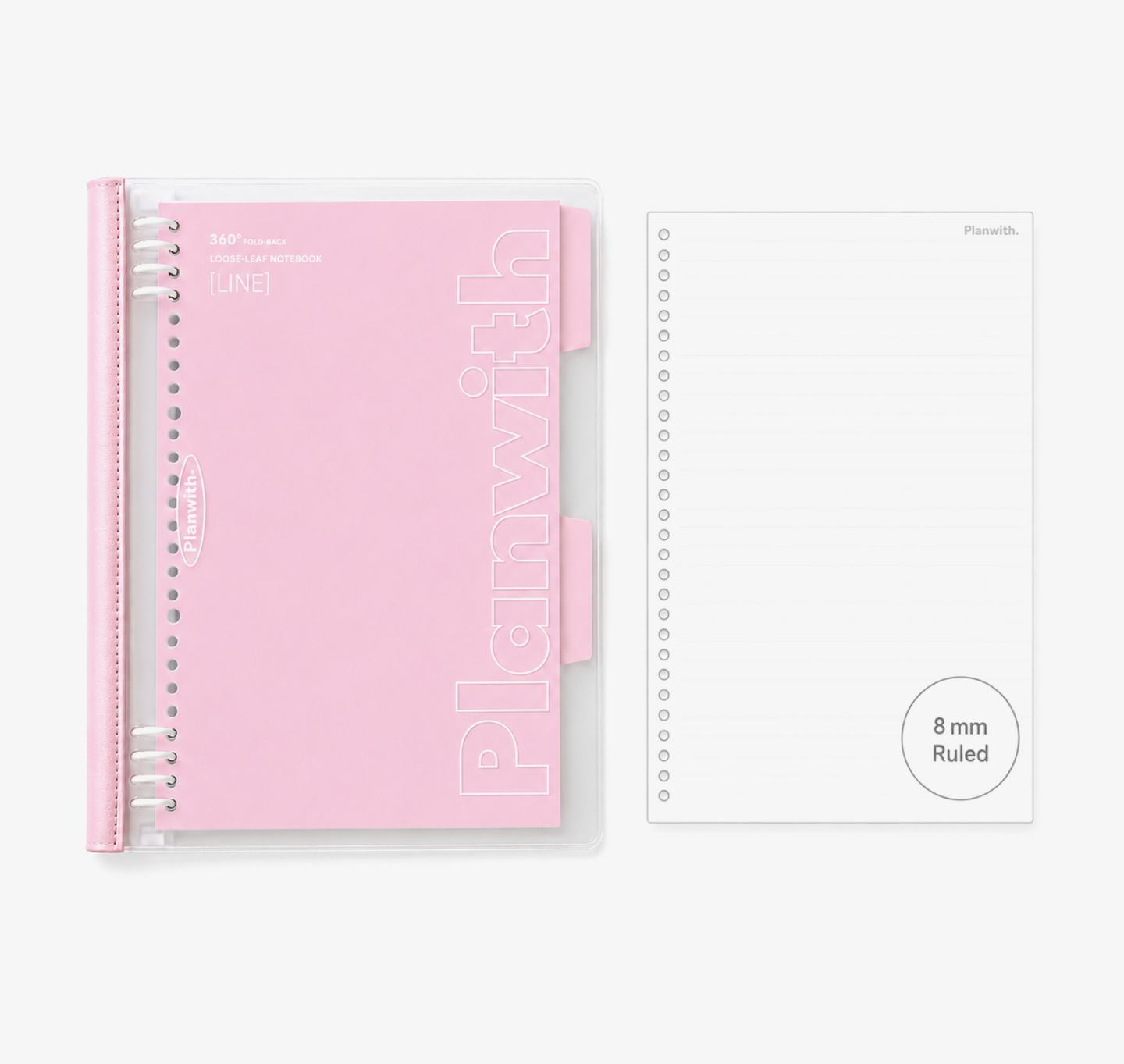 B5 Flexible Series 360° Fold Loose-Leaf Notebook by Planwith - color option view for journaling notebook | Lumiyear