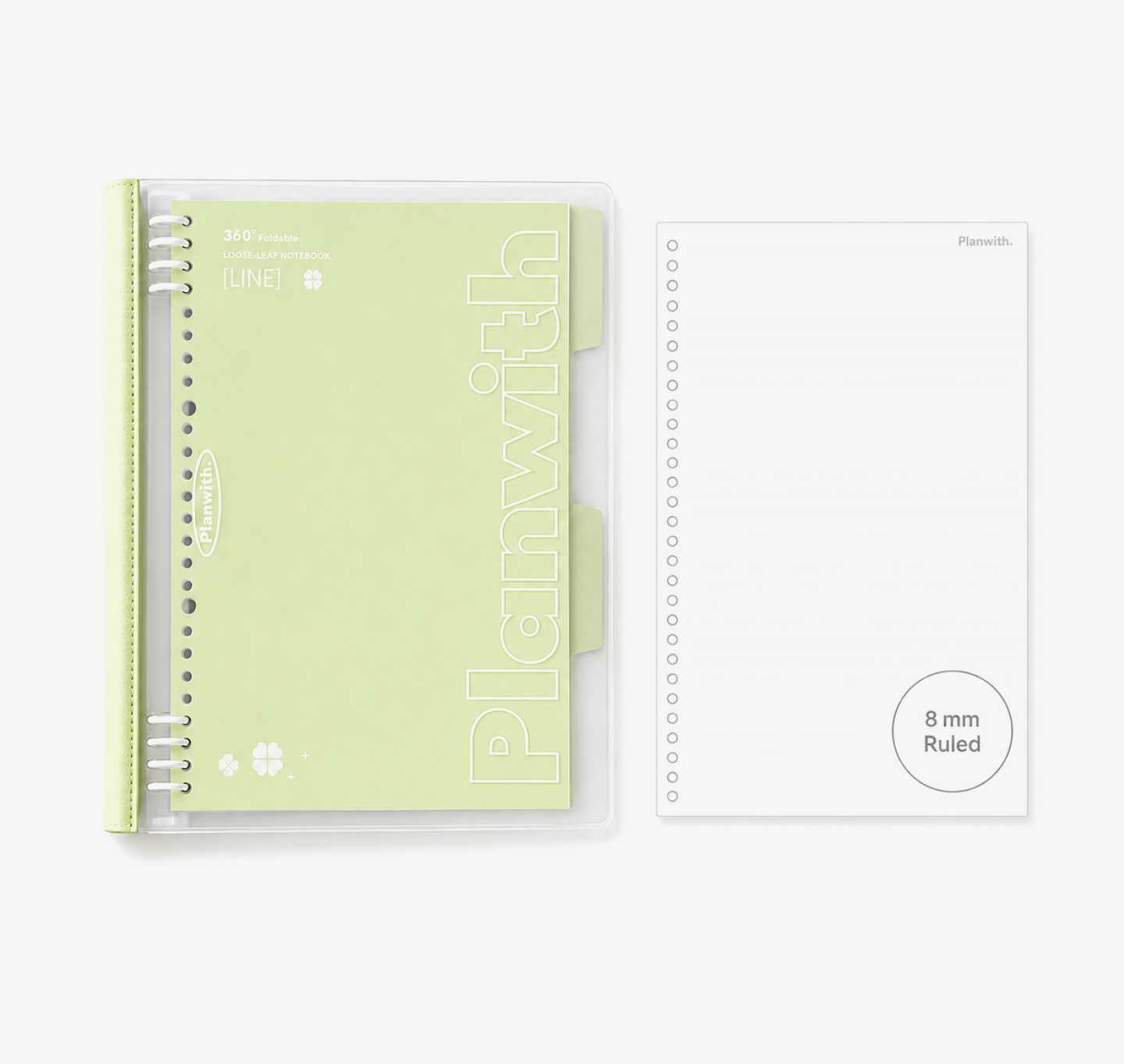 B5 Flexible Series 360° Fold Loose-Leaf Notebook by Planwith - color option view for journaling notebook | Lumiyear