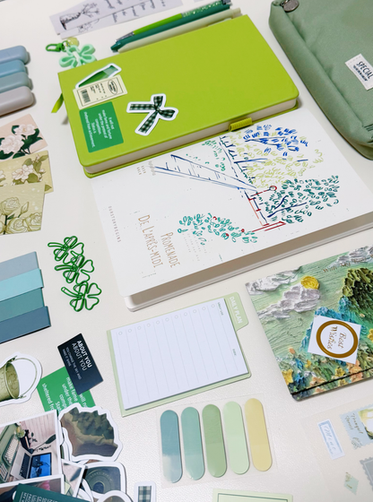 Green Stationery Set | Botanical Forest Journal Gift Box