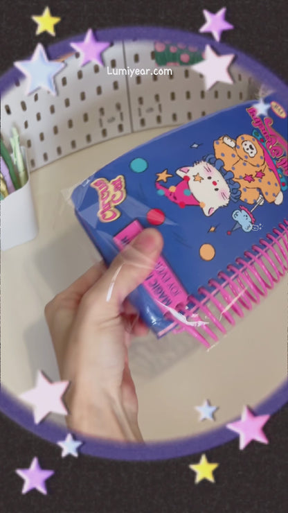 Illustrated 48K Spiral Notebook | Cute Cartoon Daily Planner Journal