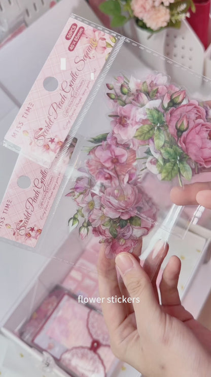 Coffret cadeau papeterie et journaling rose, esthétique et premium